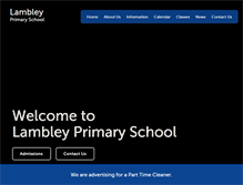 Tablet Screenshot of lambleyprimaryschool.org.uk